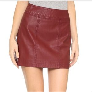 Free People Vegan Leather Skirt
